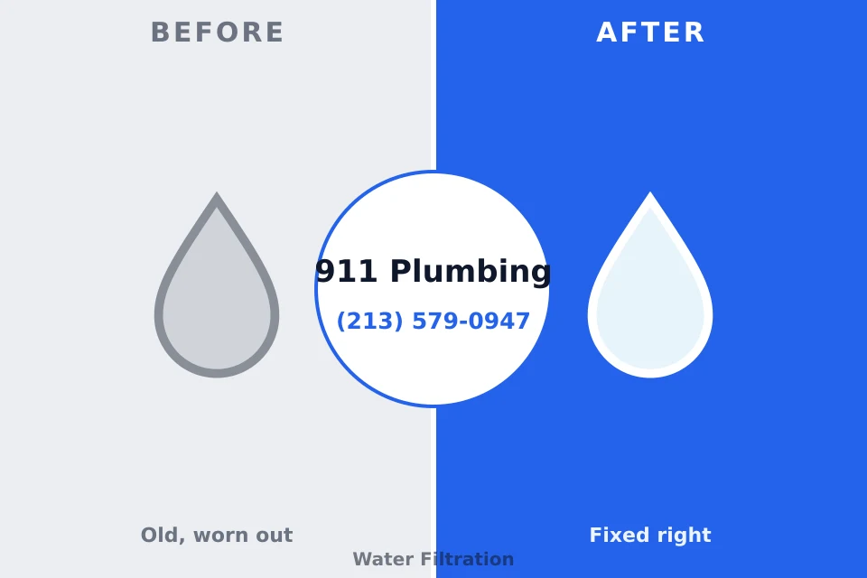 Before and after: plumbing repair Howard City, MI